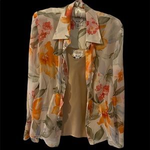 Talbots Exquisite Silk Blouse and Shell
